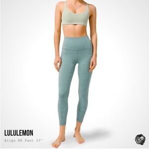 NWT LULULEMON ALIGN HIGH RISE PANT 25" IN HEATHERED TIDEWATER
TEAL RARE
